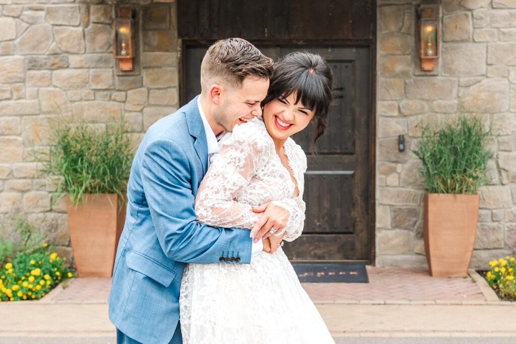 Lexington bride and groom sharing laughter edited true-to-color