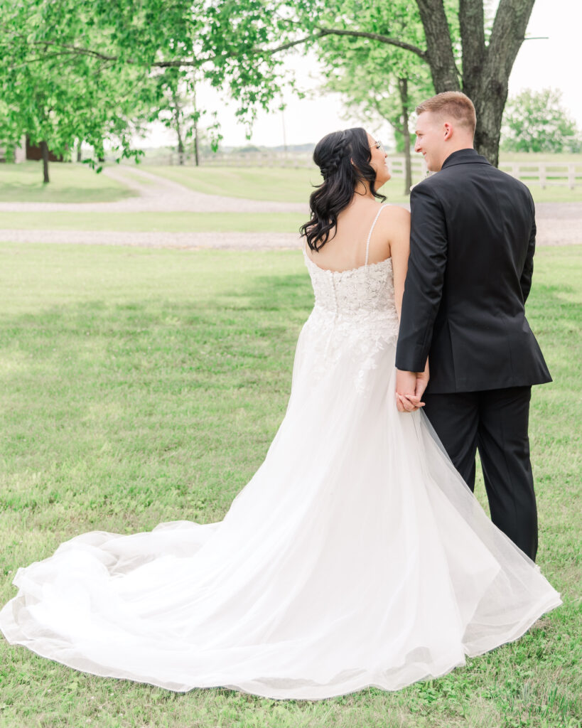 Bride and groom sharing a quiet moment at a Lexington wedding
