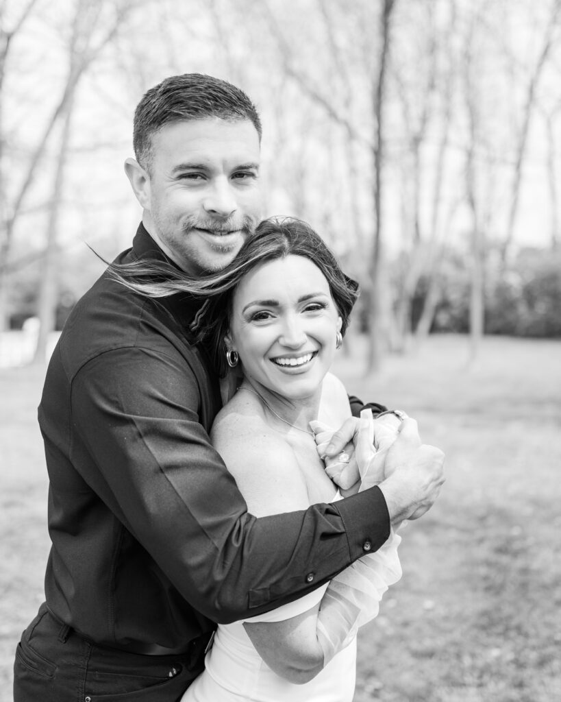 bride and groom having fun at lexington wedding